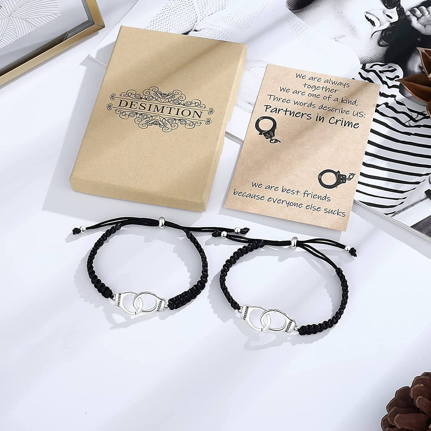 Partner in Crime Handcuff Friendship Bracelets